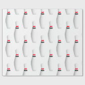 Buttone aus weißem Bowling Geschenkpapier (Flach)