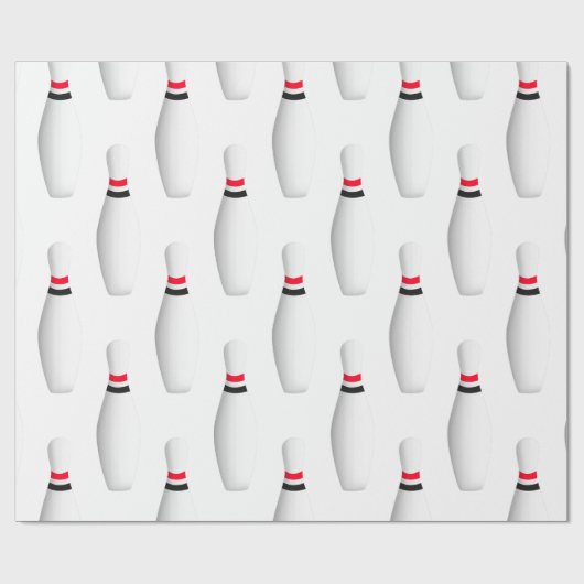 Buttone aus weißem Bowling Geschenkpapier (Flach)