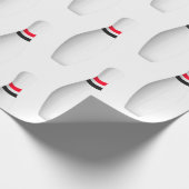 Buttone aus weißem Bowling Geschenkpapier (Ecke)