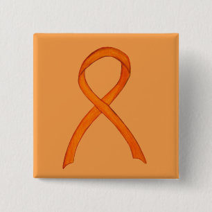 Buttone der "Orange Awareness Ribbon Custom Art" Button