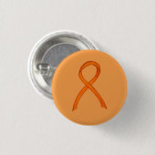 Buttone der "Orange Awareness Ribbon Custom Art" Button (Vorne & Hinten)