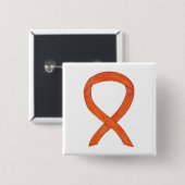 Buttone der "Orange Awareness Ribbon Custom Art" Button (Vorne & Hinten)
