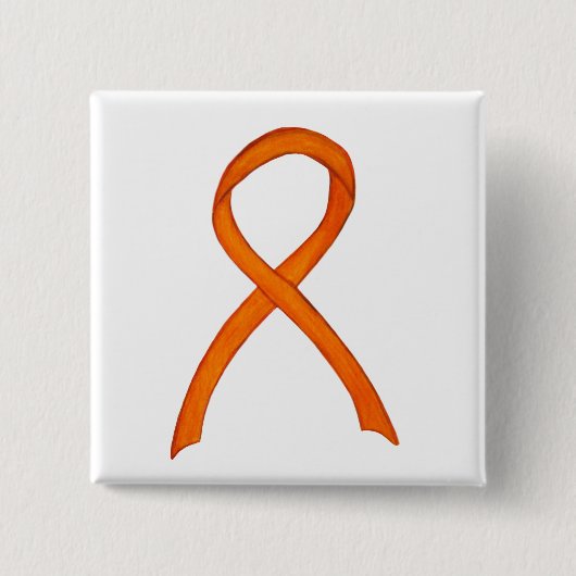Buttone der "Orange Awareness Ribbon Custom Art" Button (Vorderseite)