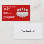 Buttone des Bowlings-3D (auf rotem BG) Visitenkarte (Vorne/Hinten)