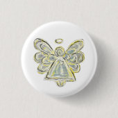 Buttone des Silberleuchters Angel Art Button (Vorderseite)