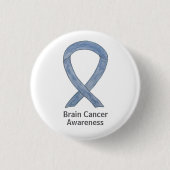 Buttone für das Brain Cancer Gray Awareness Ribbon Button (Vorderseite)