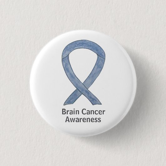 Buttone für das Brain Cancer Gray Awareness Ribbon Button (Vorderseite)
