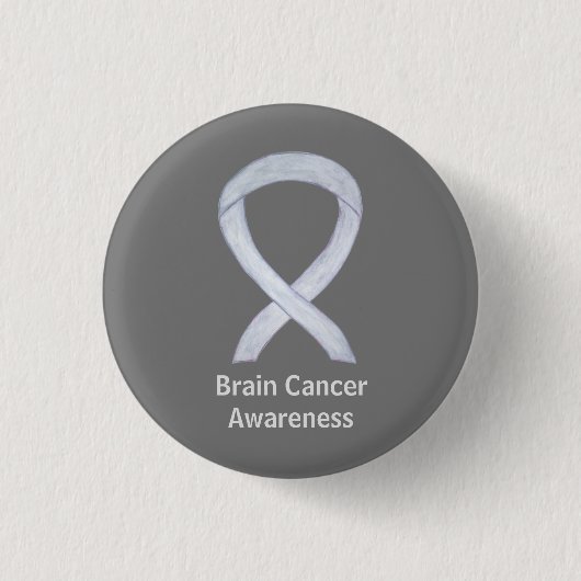 Buttone für das Brain Cancer Gray Awareness Ribbon Button (Vorderseite)