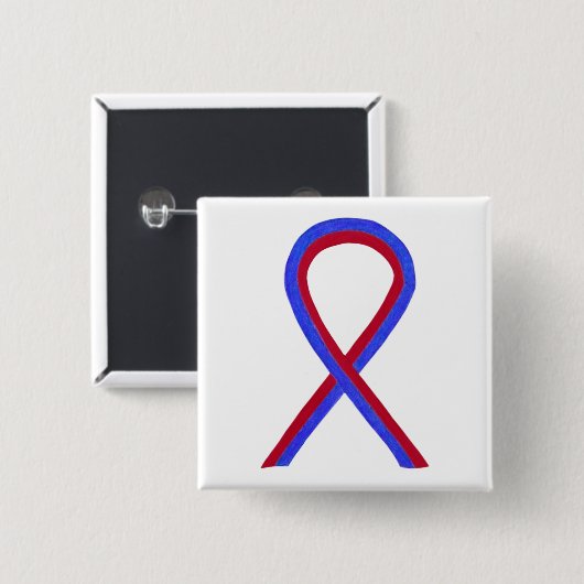 Buttone für das rote und blaue Band-Bewusstsein Button (Vorne & Hinten)