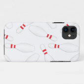 Buttone mit weißem Bowling Case-Mate iPhone Hülle (Rückseite (Horizontal))