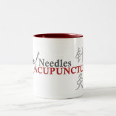 Buttone und Nadel-Tasse Zweifarbige Tasse (Mittel)