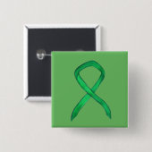 Buttone zur Förderung der "Green Awareness Ribbon Button (Vorne & Hinten)
