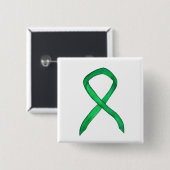 Buttone zur Förderung der "Green Awareness Ribbon Button (Vorne & Hinten)