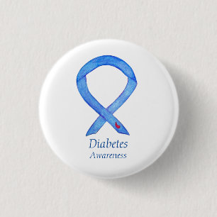 Buttone zur Sensibilisierung für Diabetes Ribbon A Button