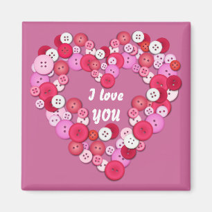 Buttonised Herz Magnet