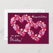 Buttonised Herzen Postkarte (Vorne/Hinten)