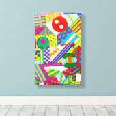 Buttons Caught in Shapes Leinwanddruck (Insitu (Holzboden))