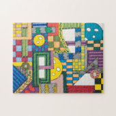 Buttons Caught in Shapes Puzzle (Horizontal)