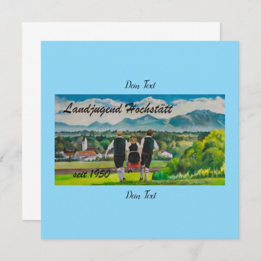 Buttons Einladung (Vorne/Hinten)