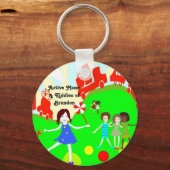 Buttons für aktive Mamas Schlüsselanhänger (Vorderseite)