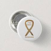 Buttons für das Gold Awareness Ribbon Button für K (Vorne & Hinten)