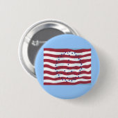 Buttons für das Zeichen des Friedens in US Flagge (Vorne & Hinten)