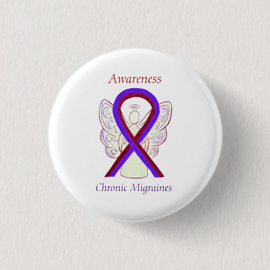 Buttons für den Angel Chronic Migraines Awareness (Vorderseite)