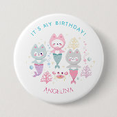 Buttons für eine nautische Geburtstagsparty. (Vorderseite)