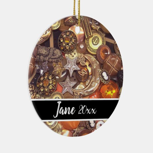 Buttons in Himmelsgestalten und Farben Keramik Ornament (Rechts)