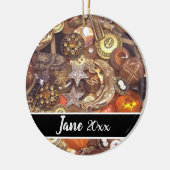 Buttons in Himmelsgestalten und Farben Keramik Ornament (Links)