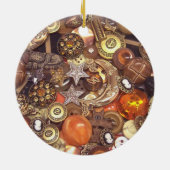 Buttons in Himmelsgestalten und Farben Keramik Ornament (Hinten)