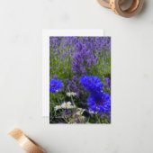 Buttons & Lavender Mitteilungskarte (Vorderseite/Rückseite Beispiel)