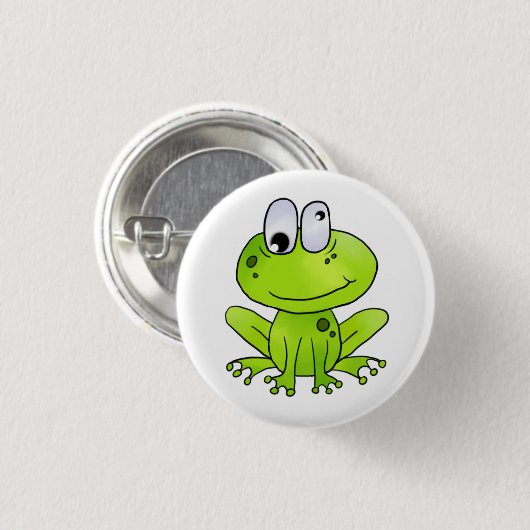 Buttons, lustiger Frosch Button (Vorne & Hinten)