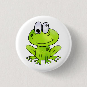 Buttons, lustiger Frosch Button