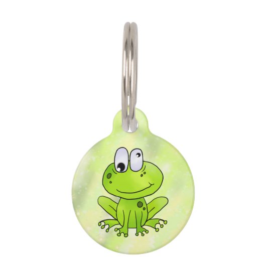 Buttons, lustiger Frosch Haustiermarke (Vorderseite)