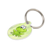 Buttons, lustiger Frosch Haustiermarke (Seite)
