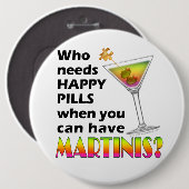 Buttons - Martinis / Happy Pills (Vorne & Hinten)
