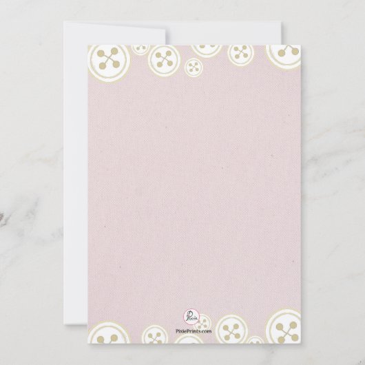 Buttons 'n Bows Foto Einladung (Rückseite)