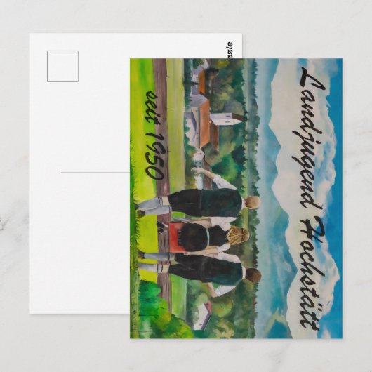 Buttons Postkarte (Vorne/Hinten)