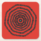 Buttons Rechteckiger Pappuntersetzer (Vorderseite)