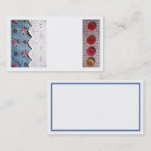 Buttons und Spitzen-Nähte Visitenkarte (Vorne/Hinten)