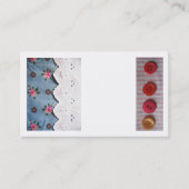 Buttons und Spitzen-Nähte Visitenkarte (Vorderseite)