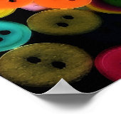 BUTTONS! Whimsikkunstdruck Poster (Ecke)