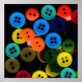 BUTTONS! Whimsikkunstdruck Poster