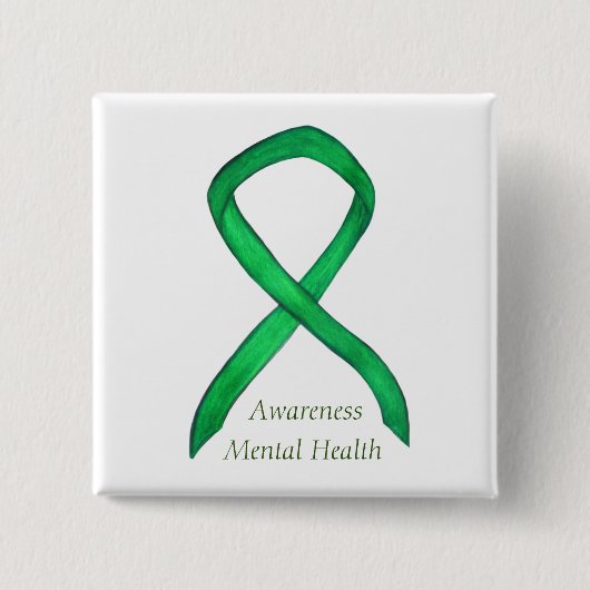 Buttons zum Button "Green Awareness Ribbon" für ps (Vorderseite)