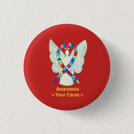 Buttons zum Button "Puzzle Awareness Ribbon Angel" (Vorderseite)