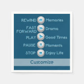 Buttons zur Kontrolle des Lebens Napkins Serviette (Vorderseite)