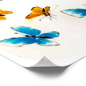 Buttrflies Sumi-e Poster (Ecke)