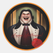 Buxom Count Dracula Halloween Sticker (Vorderseite)