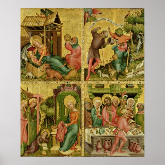 Buxtehude Altar, rechts, 1400-10 Poster (Vorne)